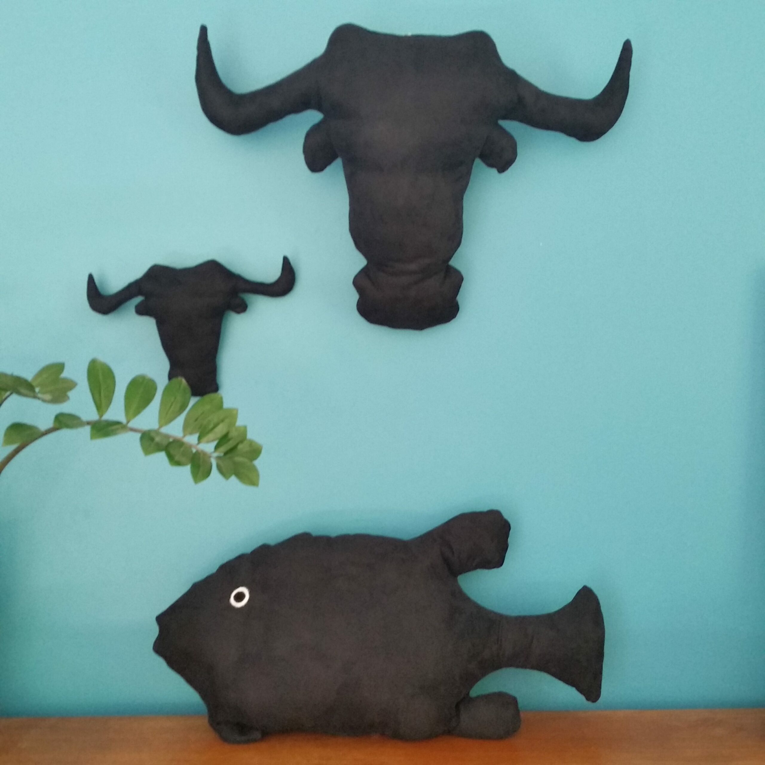 trophée taureau, déco murale,