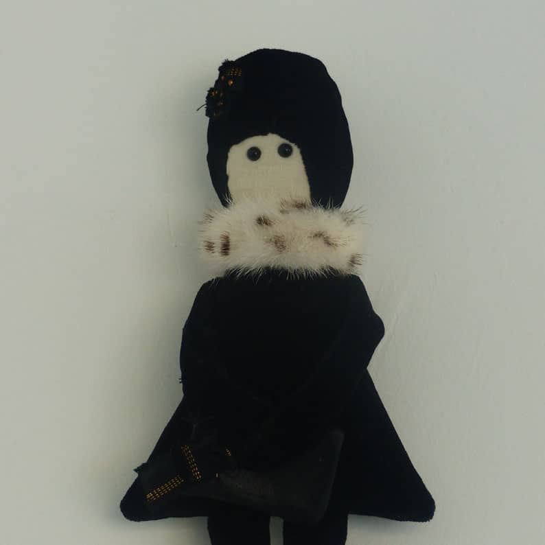 Nina, poupée pièce unique, rétro, poupée collector, Les curiosités de fred, les curiosités de fred;