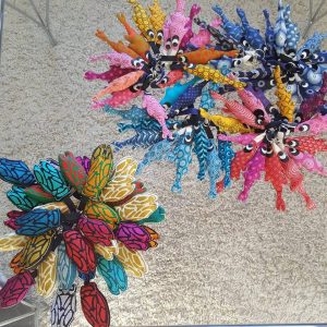 cigales-brodés-et-porte-clés-sardines, créations textiles fred Petit, made in France