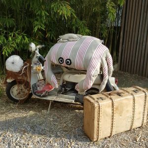 Pouf crabe déhoussable, créations textiles Fred Petit