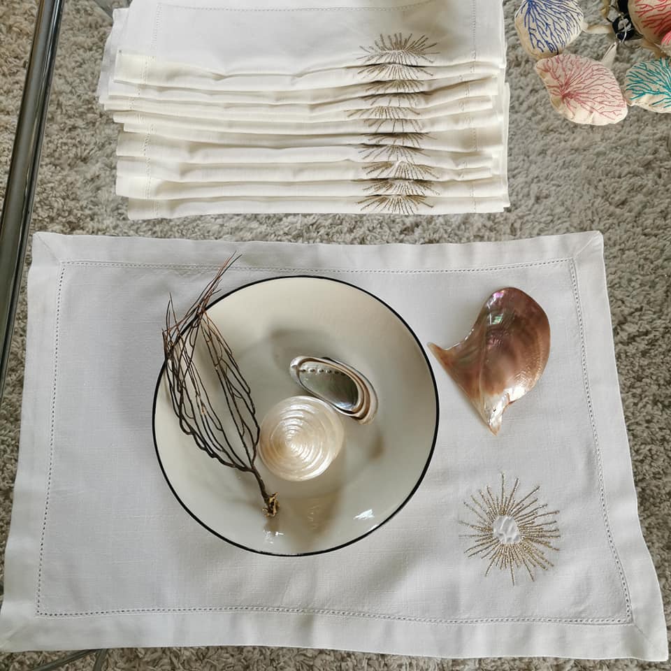 Set De Table En Lin – 21x32 Cm, Antidérapant, Résistant Chaleur 220°F, Lavable, Motif Rétro