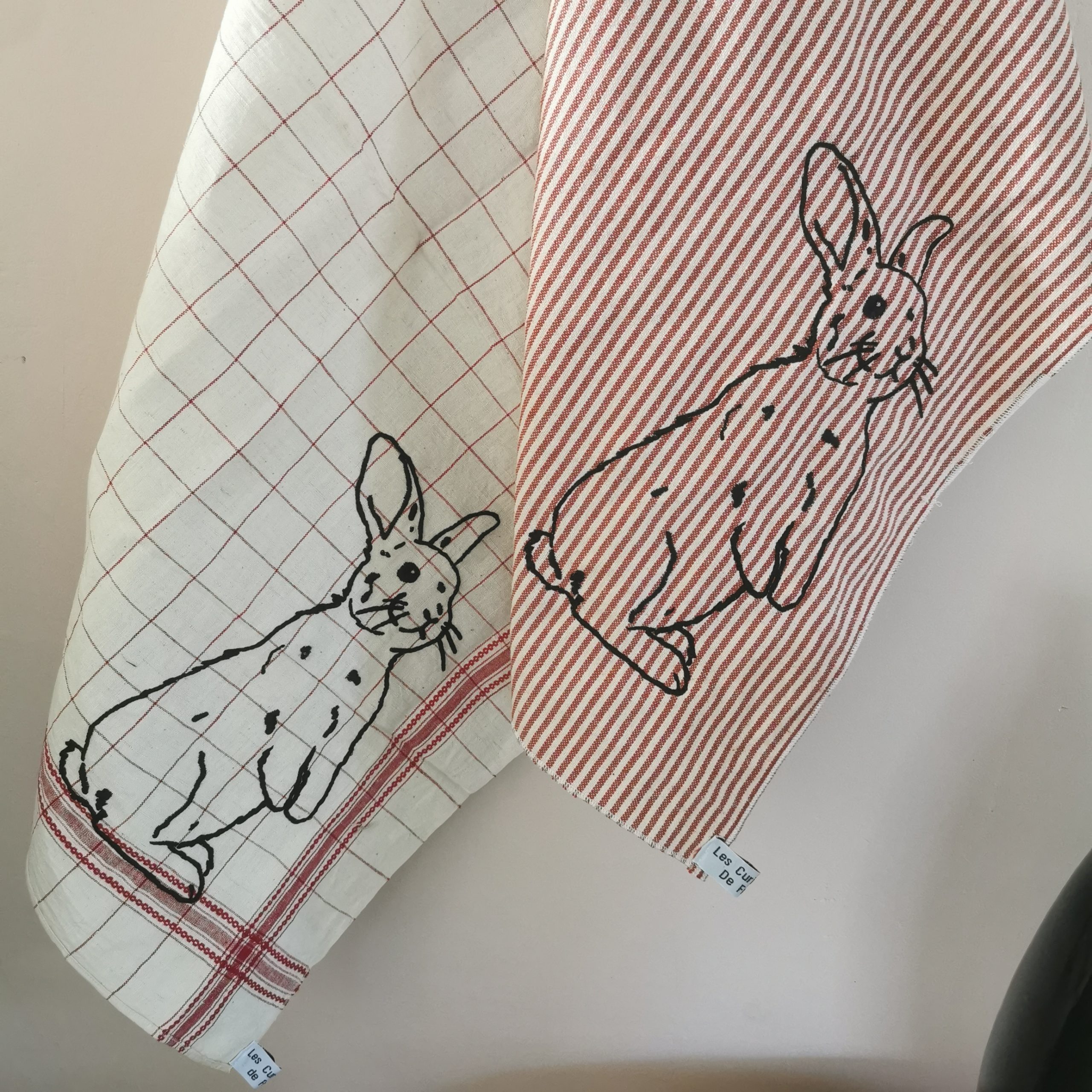 Les torchons broderie lapin – Image 3